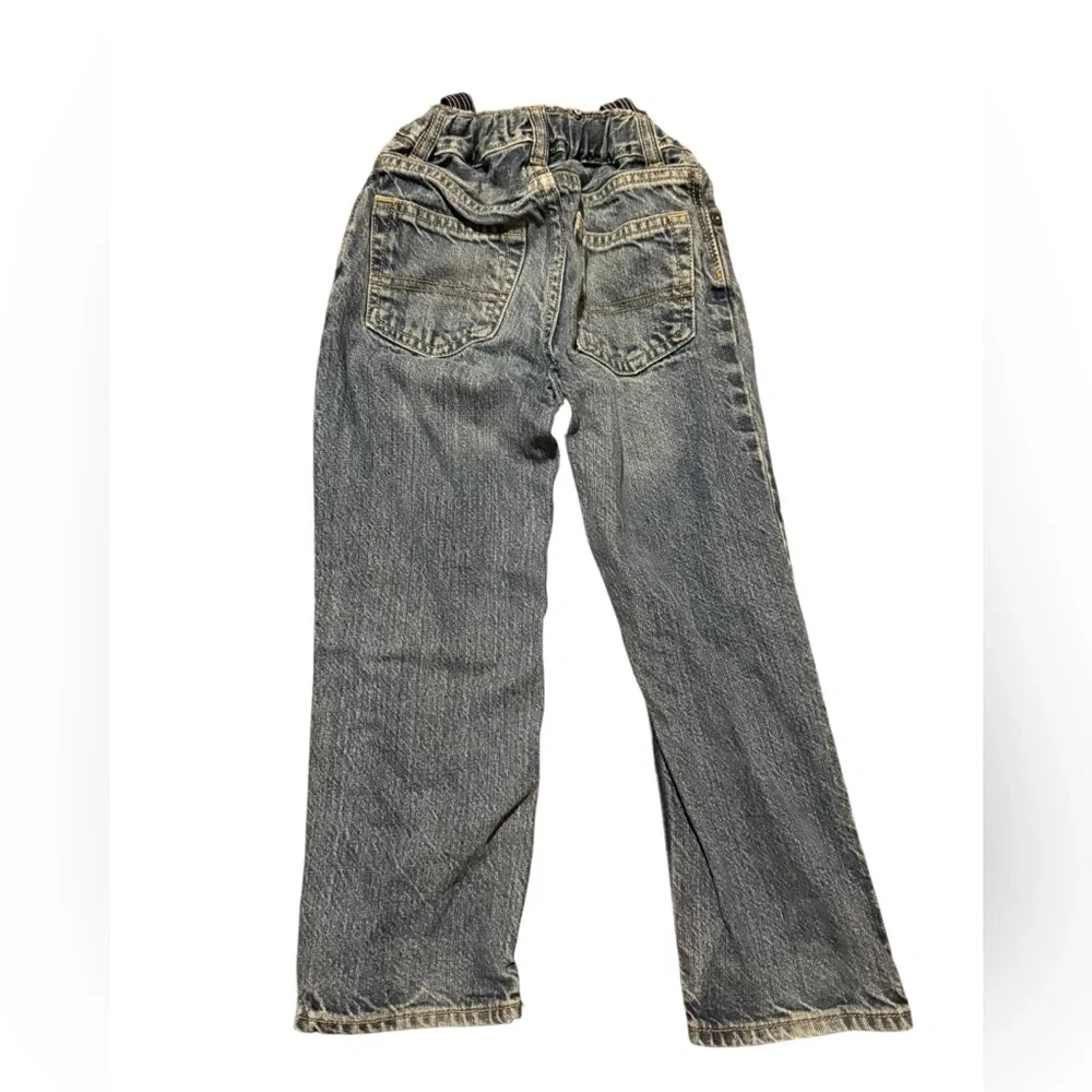 Osh Gosh B’gosh Boys Classic Blue jeans Adjustable strap‎ Sz 5R 100% cotton